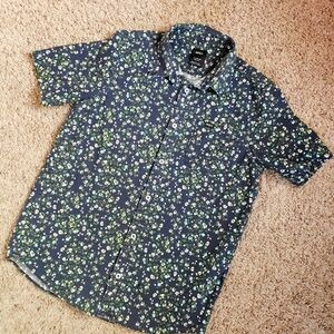 RVCA Floral Blue Shirt